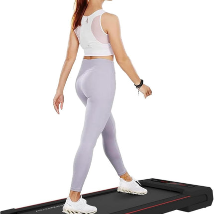 Strongology MOTIONIC Black Home and Office Ultra Quiet 560W Adjustable Speed Slimline Bluetooth Treadmill with LED Display - Fully Assembled - Grade A