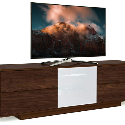 Centurion Supports AVITUS ULTRA Remote Friendly Beam-Thru Premium Walnut with 4-Walnut Drawers 32"-65" Flat Screen TV Cabinet