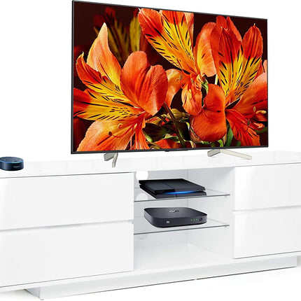 Centurion Supports AVITUS High Gloss White with 4-White Drawers for 32"-65" LED/OLED/LCD TV Cabinet - FULLY ASSEMBLED