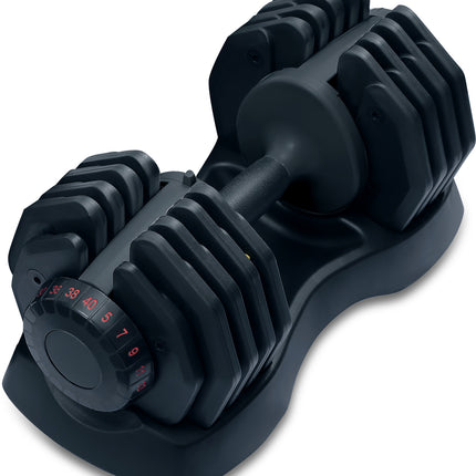 Strongology Smart Adjustable Dumbbell Home Fitness Dumbbell from 5kg to 40kg Single Black Training Weights - Grade A