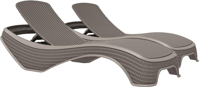 Centurion Supports MALDIVES Grey Prestigious Outdoor Rattan-Style Adjustable Sun Lounger Pair