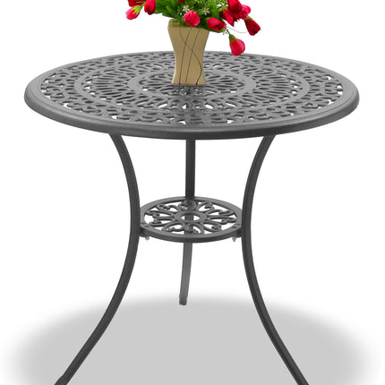 Centurion Supports POSITANO Garden and Patio Grey Cast Aluminium Bistro Table