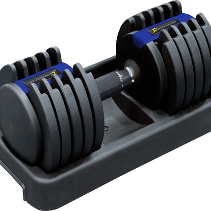 Strongology Predator 20 Home Fitness Adjustable Smart Single Dumbbell up to 20kg Training Weights in Black - Grade A