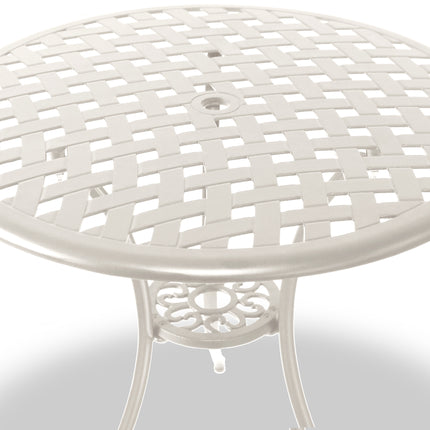 Centurion Supports OSHOWA Garden and Patio White Cast Aluminium Bistro Table