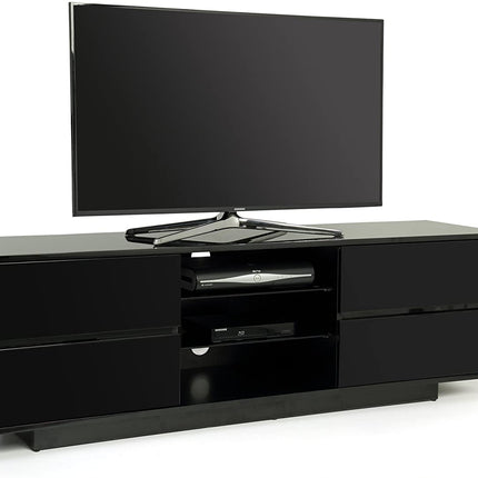 Centurion Supports AVITUS High Gloss Black with 4-Black Drawers for 32"-65" LED/OLED/LCD TV Cabinet - FULLY ASSEMBLED