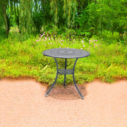 Centurion Supports POSITANO Garden and Patio Grey Cast Aluminium Bistro Table