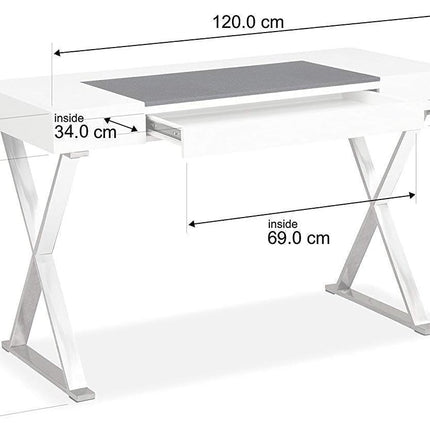 Centurion Supports ADONIS Walnut Ergonomic Home Office Desk with Built-In Wireless Qi Charging