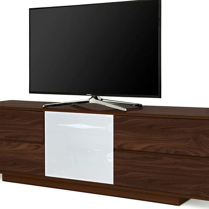 Centurion Supports AVITUS ULTRA Remote Friendly Beam-Thru Premium Walnut with 4-Walnut Drawers 32"-65" Flat Screen TV Cabinet