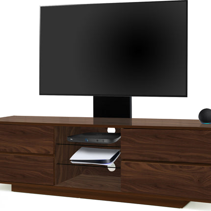 Centurion Supports Avitus Walnut with 4-Walnut Drawers and 3-Shelves up to 65" LED, LCD, Plasma TV Stand with Mounting Arm