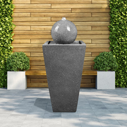 MDA Designs Osiris Sphere and Column Water Feature with LED Lighting