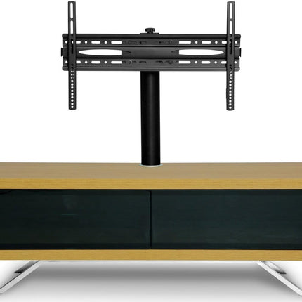 MDA Designs TUCANA 1200 HYBRID BLACK OAK COMPLETE Beam Thru Remote-Friendly up to 60" Flat Screen Cantilever TV Cabinet