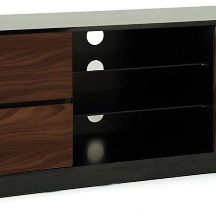 Centurion Supports AVITUS High Gloss Black with 4-Walnut Drawers for 32"-65" LED/OLED/LCD TV Cabinet - FULLY ASSEMBLED