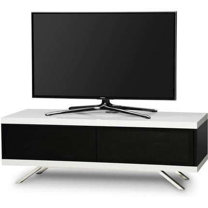 MDA Designs TUCANA 1200 HYBRID WHITE Beam Thru Remote-Friendly up to 60" Flat Screen TV Cabinet