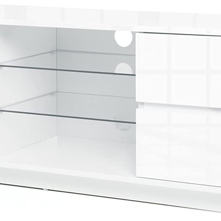 Centurion Supports AVITUS High Gloss White with 4-White Drawers for 32"-65" LED/OLED/LCD TV Cabinet - FULLY ASSEMBLED