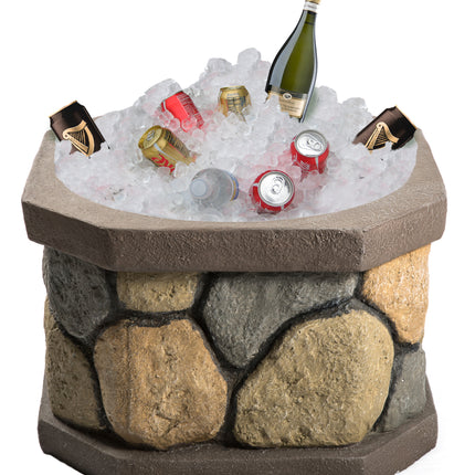 Centurion Supports Fireology BOGOTA Bold Garden and Patio Multi-function Heater, Fire Pit, Brazier and Barbecue with Eco-Stone Rock Finish and Cover