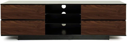 Centurion Supports AVITUS High Gloss Black with 4-Walnut Drawers for 32"-65" LED/OLED/LCD TV Cabinet - FULLY ASSEMBLED