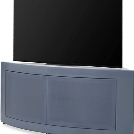 Centurion Supports PANGEA Grey Beam-Thru Curved Tru-Corner 32"-50" TV Cabinet - Grade A