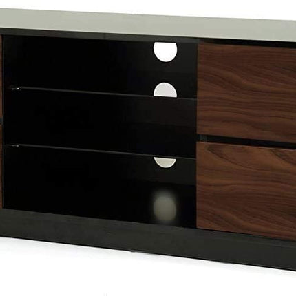 Centurion Supports AVITUS High Gloss Black with 4-Walnut Drawers for 32"-65" LED/OLED/LCD TV Cabinet - FULLY ASSEMBLED