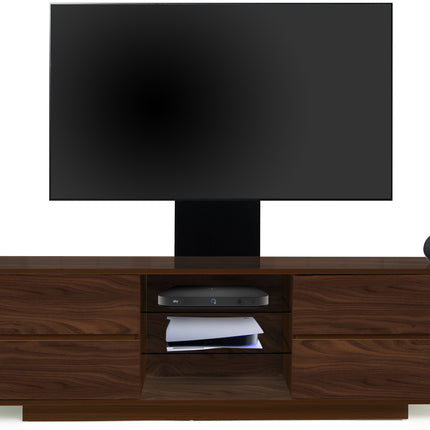 Centurion Supports Avitus Walnut with 4-Walnut Drawers and 3-Shelves up to 65" LED, LCD, Plasma TV Stand with Mounting Arm