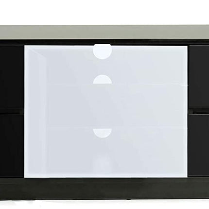 Centurion Supports AVITUS ULTRA Remote Friendly Beam-Thru Premium Black with 4-Black Drawers 32"-65" Flat Screen TV Cabinet