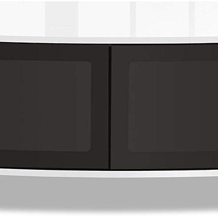 Centurion Supports Caru Gloss Black and Gloss White Beam-Thru Remote Friendly Super-Contemporary "D" Shape Design 32"-65" LED/OLED/LCD TV Cabinet - Grade A