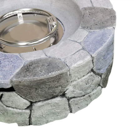 Centurion Supports Fireology KALUYA Grey Lavish Garden and Patio Gas Fire Pit with Eco-Stone Finish -  Fully Assembled - Grade A