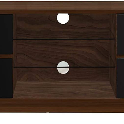 Centurion Supports AVITUS Walnut with 4-Black Drawers for 32"-65" LED/OLED/LCD TV Cabinet - FULLY ASSEMBLED