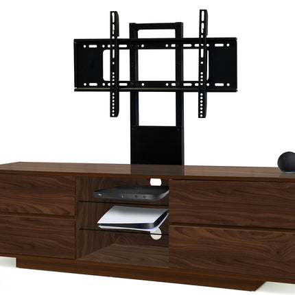 Centurion Supports Avitus Walnut with 4-Walnut Drawers and 3-Shelves up to 65" LED, LCD, Plasma TV Stand with Mounting Arm