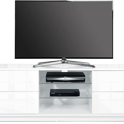 Centurion Supports AVITUS High Gloss White with 4-White Drawers for 32"-65" LED/OLED/LCD TV Cabinet - FULLY ASSEMBLED