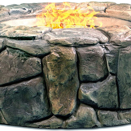 Centurion Supports Fireology KALUYA Bronze Lavish Garden and Patio Gas Fire Pit with Eco-Stone Finish - Fully Assembled - Grade A