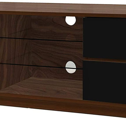 Centurion Supports AVITUS Walnut with 4-Black Drawers for 32"-65" LED/OLED/LCD TV Cabinet - FULLY ASSEMBLED