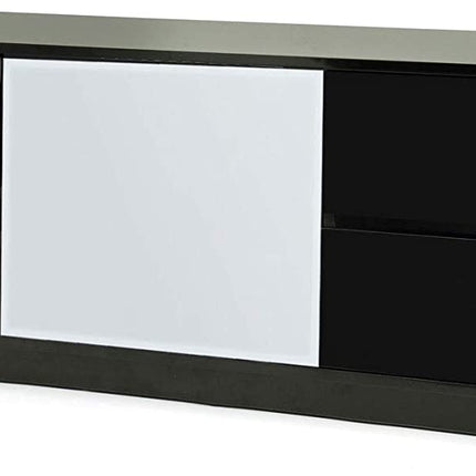 Centurion Supports AVITUS ULTRA Remote Friendly Beam-Thru Premium Black with 4-Black Drawers 32"-65" Flat Screen TV Cabinet