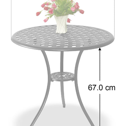 Centurion Supports OSHOWA Black Garden and Patio Cast Aluminium Bistro Table