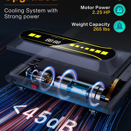 Strongology EVOLUTION  Home & Office Quiet 2.0HP Adjustable Speed 1-6km/h Slimline LED Display Treadmill