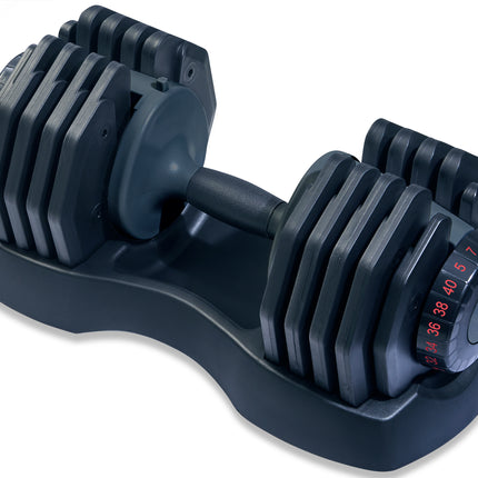 Strongology Smart Adjustable Dumbbell Home Fitness Dumbbell from 5kg to 40kg Single Black Training Weights - Grade A