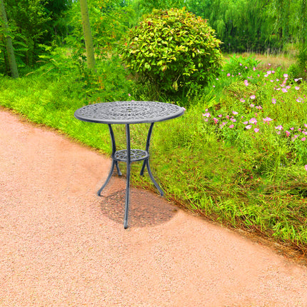 Centurion Supports POSITANO Garden and Patio Grey Cast Aluminium Bistro Table