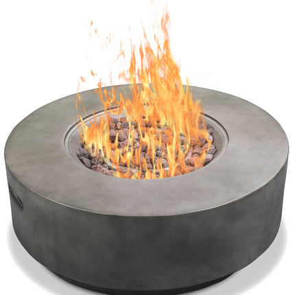 MDA Designs FUSION Dark Grey Lavish Garden & Patio Gas Fire Pit with Eco-Stone Finish - Fully Assembled