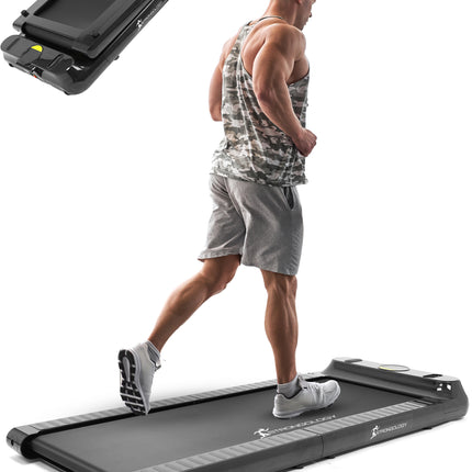 Strongology Home & Office Ultra Quiet Adjustable Speed COMPATTO Foldable Treadmill with LED Display-Fully Assembled