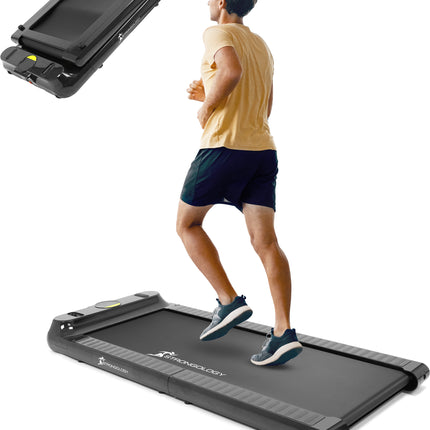 Strongology Home & Office Ultra Quiet Adjustable Speed COMPATTO Foldable Treadmill with LED Display-Fully Assembled