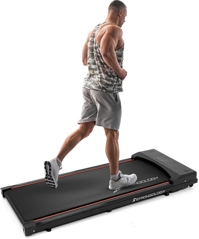 Strongology Home & Office Ultra Quiet 560W Adjustable Speed Slimline EVOLUTION Treadmill with LED Display - Fully Assembled