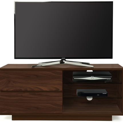 Centurion Supports Gallus Premium Walnut with 2-Walnut Drawers and 3-Shelves 32"-55" LED/OLED/LCD TV Cabinet