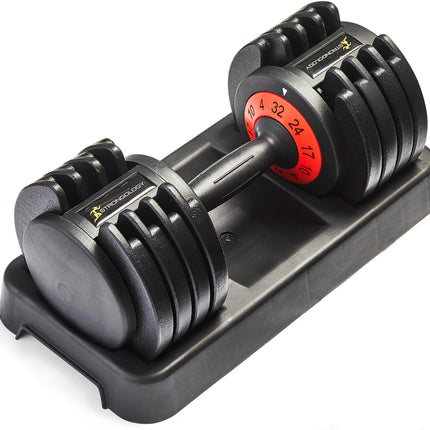 Strongology Tundra 32 Home Fitness Adjustable Smart Dumbbell from 4kg to 32kg Training Weights Single