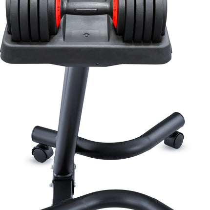 Strongology Tundra25 Adjustable Dumbbell Pair with Free Durable Steel Adjustable Tundra25 Dumbbell Floor Stand