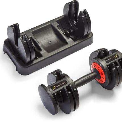 Strongology Tundra 32 Home Fitness Adjustable Smart Dumbbell from 4kg to 32kg Training Weights Single